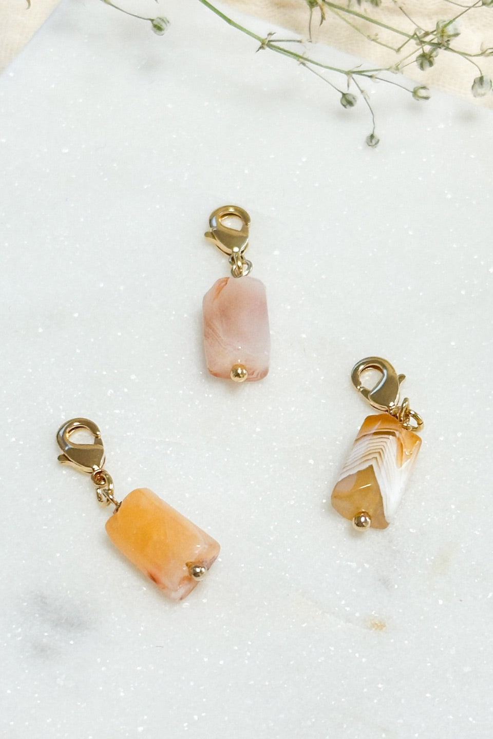 Charms Agate Orange