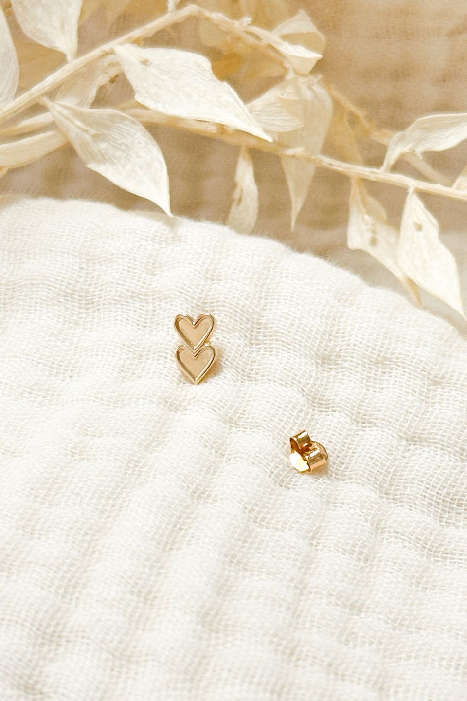 Puce double coeurs